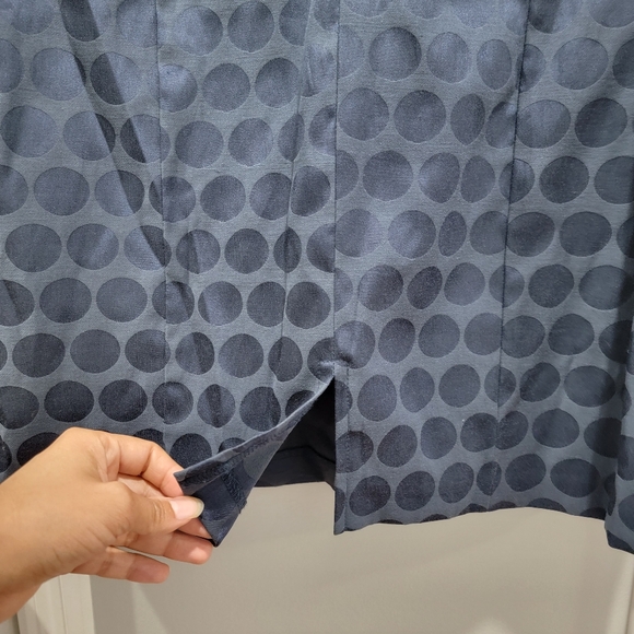 Connected Apparel Blue Polka Dot Sheath Dress - Picture 9 of 13